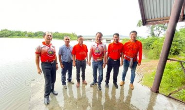 ผู้ว่าฯศรีสะเกษ นำคณะสำรวจ ปริมาณอ่างเก็บน้ำรับน้ำจากเทือกเขาพนมดงรัก ยังรับน้ำได้อีก