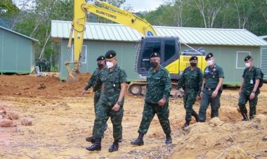 รองมทภ.4 ลงพื้นที่ตรวจสร้างฐานปฏิบัติการร่วมไทย-มาเลเซีย หลักเขตแดนที่36/100