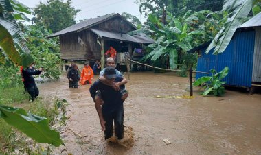 "พายุหมาอ๊อน" ถล่ม อ.ท่าสองยาง น้ำท่วม ต้นไม้ใหญ่ล้มทับขวางถนน