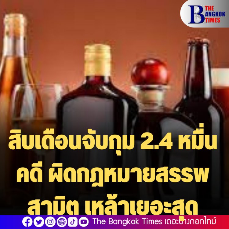 รองโฆษกรัฐเผย สิบเดือนจับกุม 2.4 หมื่นคดีผิดกฎหมายสรรพสามิต เหล้าเยอะสุด