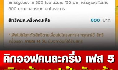คนละครึ่ง เฟส 5 เงินเข้าแอปเป๋าตัง 800 บาท ใช้จ่ายได้แล้ว เริ่มวันนี้ 1 ก.ย.65 ย้ำต้องใช้จ่ายภายใน 14 ก.ย. ไม่เช่นนั้น จะโดนตัดสิทธิ