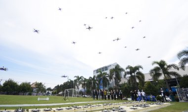 วช. ร่วมกับ สมาคมกีฬาเครื่องบินจำลองและวิทยุบังคับ ถ่ายทอดเทคโนโลยีโดรนแปรอักษรสู่การใช้งาน