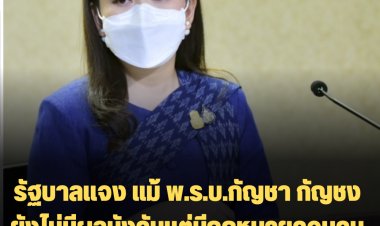 รัฐบาลแจง แม้ พ.ร.บ.กัญชา กัญชง ยังไม่มีผลบังคับแต่มีกฎหมายควบคุมการใช้ให้เหมาะสมเพียงพอ
