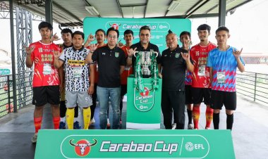 "คาราบาวเเดง" ระเบิดศึกทัวร์นาเมนต์ฟุตบอล 7 คนพาแชมป์ชมศึก "คาราบาวคัพ" ถึงอังกฤษ