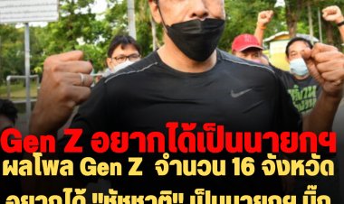 ผลโพล Gen Z  จำนวน 16 จังหวัดอยากได้ "ชัชชาติ" เป็นนายกฯ-ตามด้วย ธนาธร-ทักษิณ-พิธา-อุ๊งอิ้ง  บิ๊กตู่-อนุทินได้ 2 คะแนน   บิ๊กป้อม 1 คะแนน สมคิด-จุรินทร์กินไข่