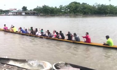 ยิ่งใหญ่อลังการ!ชาวบ้านแห่ซ้อมเรือยาวเตรียมลงชิงชัยงานประเพณีเทศกาลเที่ยวพิมาย