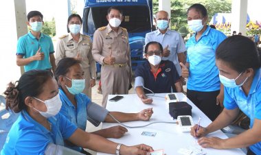 เทศบาลตำบลโพธิ์กระสังข์ เปิดโครงการตรวจสุขภาพเคลื่อนที่และบ่อบำบัดสิ่งปฏิกูล