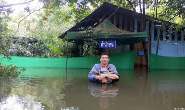 สถานีเพาะชำกล้าไม้ศรีสะเกษ จมบาดาลมาแล้ว2วัน ระดับน้ำสูงขึ้นต่อเนื่อง