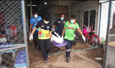 หนุ่มกัมพูชาน้อยใจเมียไม่ยอมย้ายมาทำงานที่เดียวกันกินเหล้าย้อมใจผูกคอดับ