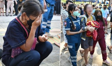 สุดหดหู่!สร้างเตา 36 ศพ ใช้เป็นเชิงตะกอนเผาเหยื่อโศกนาฏกรรม สนามหญ้าหน้าวัด