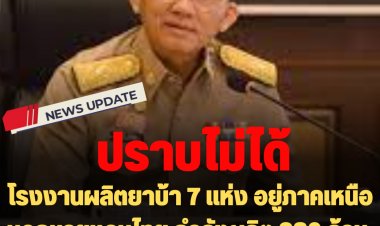 "สมศักดิ์" รมว.ยุติธรรม เผย โรงงานผลิตยาบ้า 7 แห่ง อยู่ภาคเหนือนอกชายแดนไทย กำลังผลิต 280 ล้านเม็ด/วัน ไม่สามารถปราบปรามได้