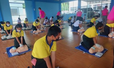 รพ.อาภากรเกียรติวงศ์ฯสนับสนุนวิทยากร ให้ความรู้ การปฐมพยาบาลช่วยชีวิตขั้นพื้นฐาน แก่คณะครู นักเรียน