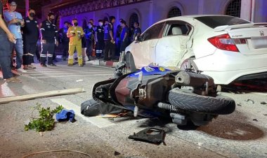 เศร้าสลด!หนุ่ม 38 ซิ่งซีวิคเสียหลัก พุ่งข้ามเกาะกลาง ชนนักดนตรี ดับคาจยย.