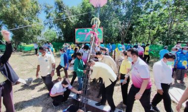 อำเภอโพธิ์ศรีสุวรรณ ยกเสาเอก เสาโท อาคารอำนวยการมินิทัญญารักษ์โพธิ์ศรีสุวรรณ