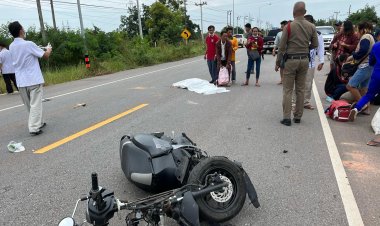 สลด!เจ้าอาวาสวัดดังขอนแก่นซิ่งเก๋งพุ่งชนจยย.ลูกสาวผญบ.ตายคาที่-ลูกชายสาหัส