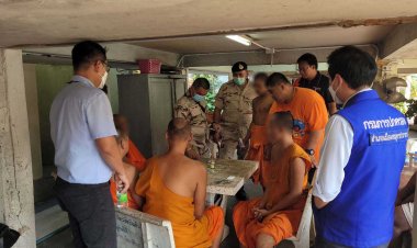 ฝ่ายปกครองบุกตรวจปัสสาวะพระวัดดังย่านปากน้ำ พบพระฉี่ม่วง 6 รูป