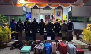 ​ทพ.35 สนธิกำลังตำรวจ สภ.แม่ระมาดสกัดจับแรงงานเถื่อนชาวเมียนมา 7 ราย พร้อมผู้นำพา