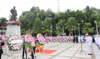 ผู้ว่าโคราชนำพสกนิกรประกอบพิธีวางพวงมาลาในวันปิยมหาราช