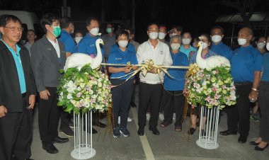 ชาวบ้านดีใจนายกเทศมนตรีตำบลแพรกษามอบอุปกรณ์ออกกำลังกายให้10ชุมชน