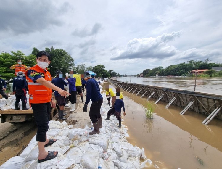 พระนครศรีอยุธยาระดมสรรพกำลังป้องน้ำท่วมเกาะเมืองกรุงเก่าหลังน้ำเหนือ 3 สายล้อมรอบทุกทิศ