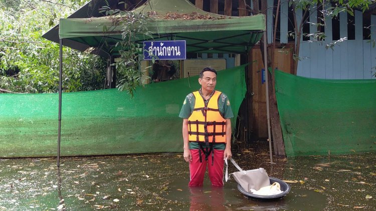 สถานีเพาะชำกล้าไม้ศรีสะเกษ น้ำลดลง 5 ซม. นำกลิ่นเหม็นเข้ามาแทนส่งกลิ่นตลบอบอวลชวนคลื่นไส้