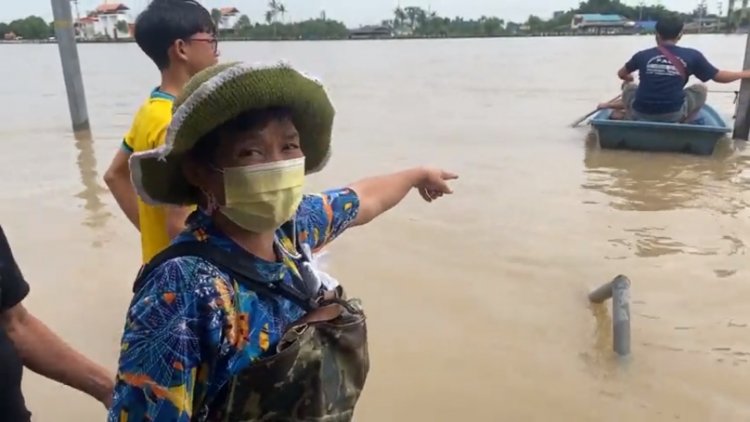 ชาวเกาะเกร็ดนนทบุรีรวมตัวร้องสื่อหลังโป๊ะเรือหมู่6 จมไร้หน่วยงานช่วยเหลือ