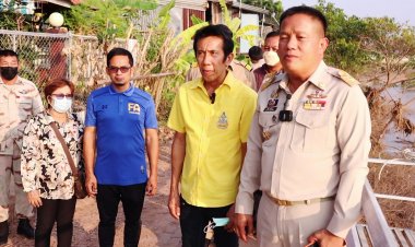 ชาวบ้านเมืองชาละวันร้องทุกข์วอนกรมโยธาช่วยด่วนเหตุน้ำท่วมทำเขื่อนกันแนวตลิ่งพังยับ