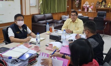 โครงการชลประทานศรีสะเกษ  ประชุมเร่งรัดงานด้านพัฒนาแหล่งน้ำและงานบริหารจัดการน้ำ ปีงบประมาณ 2566 เร่งด่วน