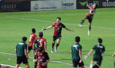 "จอง ฮัน โซ" ยิงตีเสมอให้กับ ขอนแก่น ยูไนเต็ด เสมอ เมืองทอง ยูไนเต็ด 1-1 แบบสุดมันส์