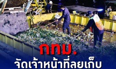 กทม.จัดเจ้าหน้าที่ลุยเก็บกระทงในแม่น้ำเจ้าพระยา