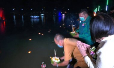 เทศบาลตำบลขุนหาญเปิดงานลอยกระทงประจำปี 2565ปลุกเศรษฐกิจคึกคัก