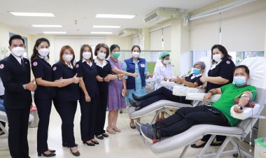 เหล่ากาชาดชลบุรีลงพื้นที่เยี่ยมผู้บริจาคโลหิต สถานีภาคบริจาคโลหิตแห่งชาติที่ 3 จังหวัดชลบุรี