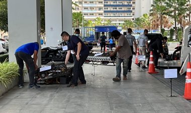 กองปราบฯ ตรวจนับทรัพย์สินของกลางที่ยึดได้จากปฏิบัติการ ”หนุมานดับมาเฟียคาซิโนออนไลน์”