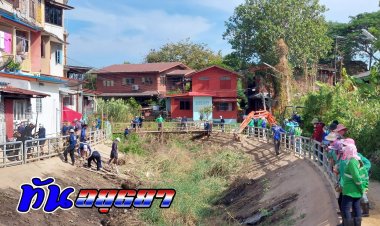 น้ำแห้ง!-เทศบาลนครกรุงเก่า Big  Cleaning  Day  ที่คลองมหาไชย ๑ ตลาดหัวรอ