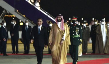 ทำเนียบจัดพิธีรับเสด็จเจ้าชายมุฮัมมัด บิน ซัลมาน บิน อับดุลอะซีซ อาล ซะอูด มกุฎราชกุมาร และนายกรัฐมนตรีแห่งราชอาณาจักรซาอุดีอาระเบีย