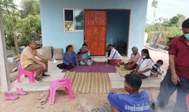 นายอำเภอขุนหาญ ออกเยี่ยมความคืบหน้าการก่อสร้างบ้าน คนขุนหาญไม่ทิ้งกัน