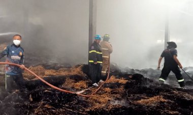 ระทึก!ไฟไหม้ฟางภายในโกดังสอนศิริฟาร์มฟาร์ม ฟาร์มควายไทยใหญ่สุดในประเทศวอดหมื่นก้อน