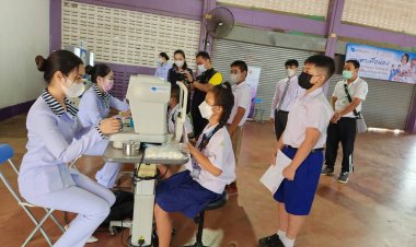 แว่นตาเพื่อน้อง ช่วยเหลือเด็กและเยาวชนตรวจวัดสายตา ตรวจสุขภาพดวงตาและประกอบแว่นตาใหม่