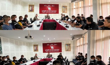 “แม่สอด 1.” ประชุมตำรวจ  สั่งตรวจเข้มเอาจริง ปราบปรามการลักลอบเล่นการพนันทายผลฟุตบอลโลก 2022-2023