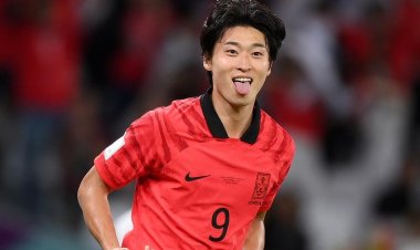 ลีกดังยุโรปจ้องฉก!"โช กยู-ซอง" กองหน้าทีมชาติเกาหลีใต้โชว์ฟอร์มเก่งโหม่ง 2 ประตูศึกบอลโลก 2022