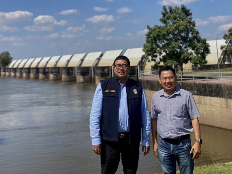 โครงการชลประทานศรีสะเกษ เฝ้าสังเกตน้ำท่วม (จุดสุดท้าย) บริเวณเขื่อนหัวนา อำเภอกันทรารมย์ (M182)