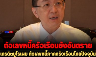 เครดิตบูโรเผย ตัวเลขหนี้ภาคครัวเรือนไทยปัจจุบัน 14.7 ล้านล้านบาท หรือ 88% ถือว่าอยู่ในจุดอันตราย ส่งผลกู้สินเชื่อที่อยู่อาศัยยากขึ้น