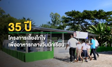 "โครงการเลี้ยงไก่ไข่เพื่ออาหารกลางวันนักเรียน” 35 ปี แห่งการสร้างคลังอาหารในโรงเรียน