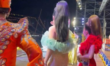 เดือดหน้าเวที!วัยรุ่นตีกันหน้าเวทีหมอลำ เสียงปืนดังสนั่นวัด บาดเจ็บหลายราย มี 1 รายมีดปักกลางหลัง