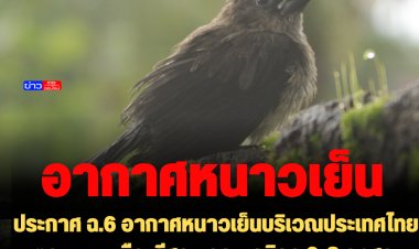 กรมอุตุฯประกาศ ฉ.6 อากาศหนาวเย็นบริเวณประเทศไทยตอนบน เหนือ-อีสาน อุณหภูมิลด 6-8 องศา ภาคอื่นลด 4-6 องศา ใต้ฝนหนักบางพื้นที่