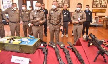 ตำรวจ PCT จับร้านปืนออนไลน์ ยึดปืนเถื่อนและกระสุนเพียบ เร่งขยายผลยึดทรัพย์