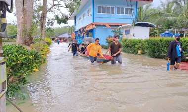 อัปเดตสถานการณ์ น้ำท่วม 7 จังหวัดภาคใต้- ปภ. เร่งประสานช่วยเหลือผู้ประสบภัย