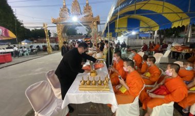 รองหัวหน้าพรรครวมแผ่นดินร่วมงานฌาปนกิจ สรีระพระสิริ เขมนโต  สิริอายุ  91  ปี