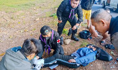 ชื่นชม!ทหารพรานที่ 23 กันทรลักษ์ ช่วยเหลือปชช.ประสบอุบัติเหตุรถชนกัน