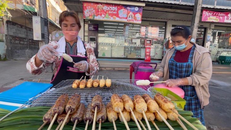 ข้าวจี่ขอนแก่นขายดี เมนูเพิ่มพลัง คลายความหนาว ราคาไม่แพง อิ่มอร่อยได้ทุกเพศทุกวัย